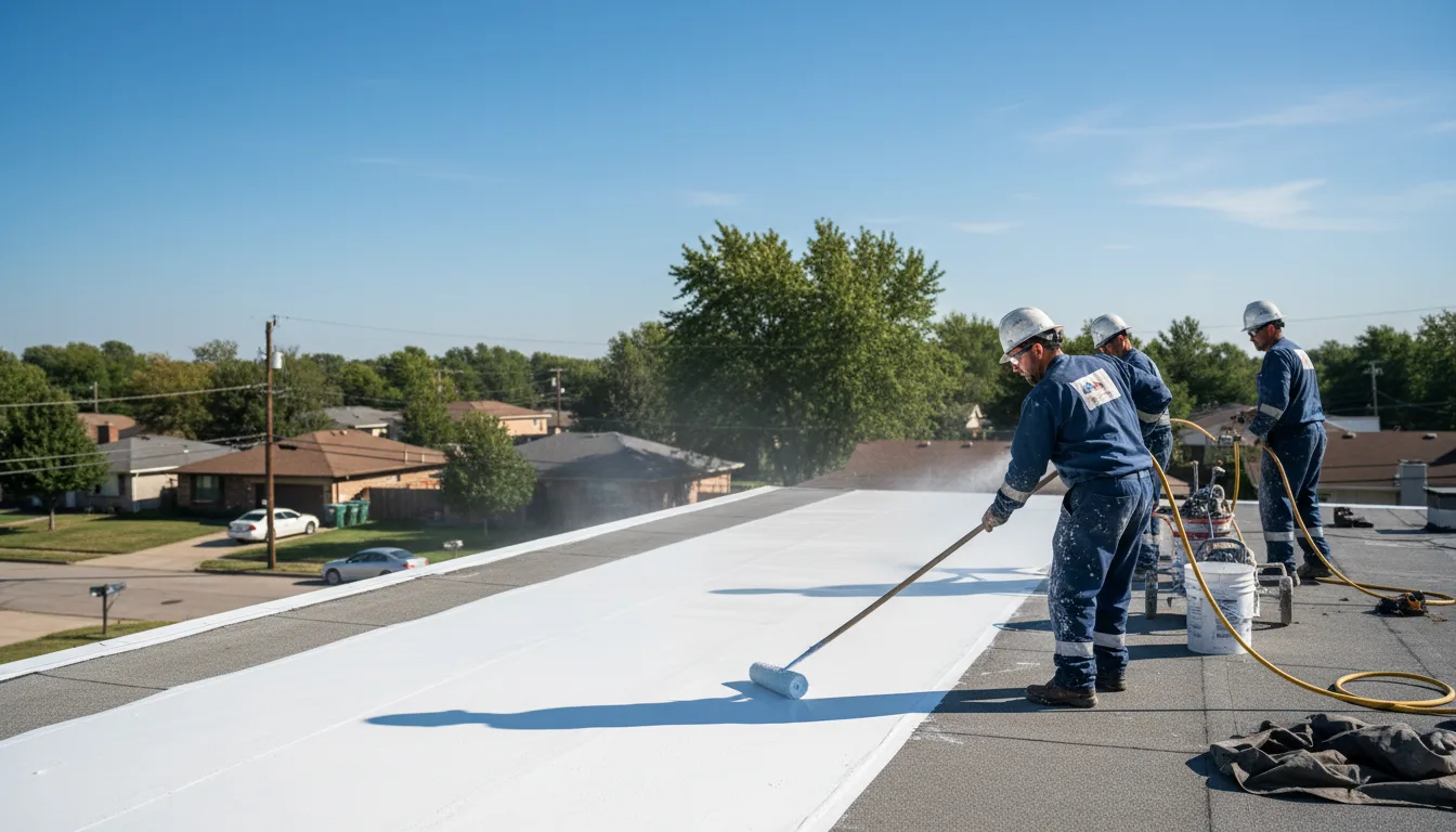 Commercial roof coating in Barker, NY near me